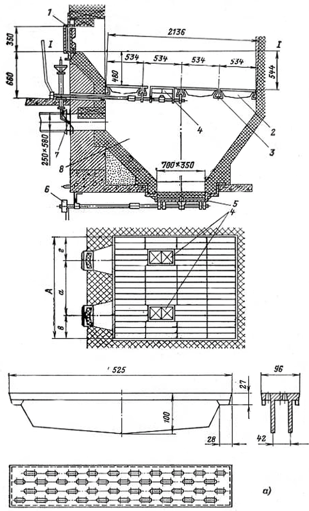 Ручная горизонтальная колосниковая решетка Горизонтальная колосниковая решетка