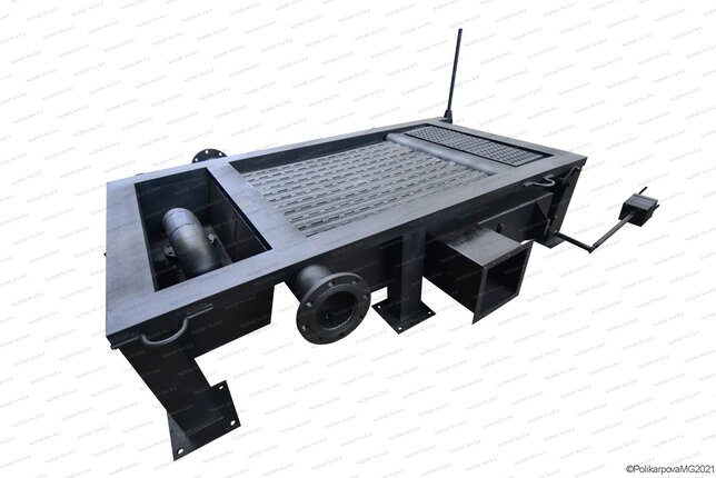 Топка с ручными поворотными колосниками котла КВм-0.8